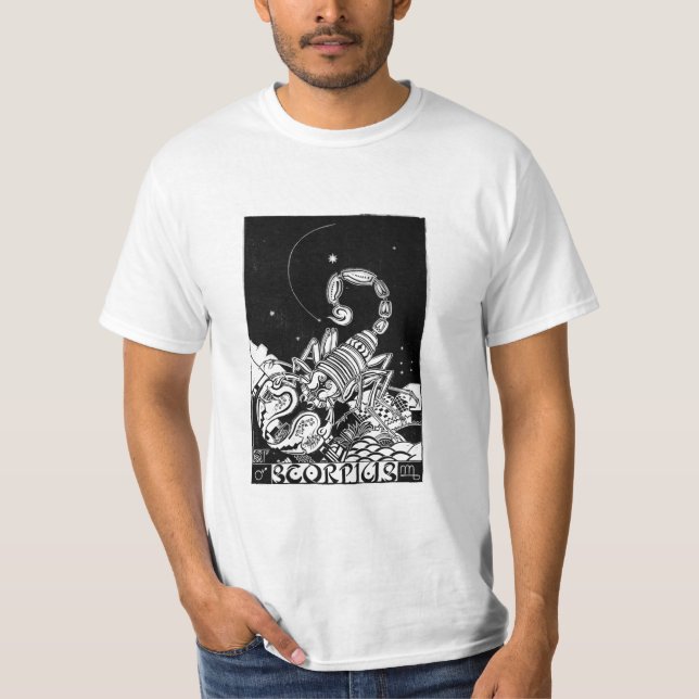 Scorpio Zodiac-tecken T Shirt (Framsida)