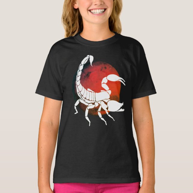 Scorpio Zodiac-tecken T Shirt (Framsida)