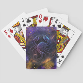 Scorpio Zodiac-tecken Vattenfärgsdesign Casinokort