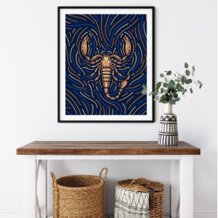Scorpio Zodiac-tecken Zodiac Digital Print Poster