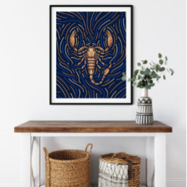 Scorpio Zodiac-tecken | Zodiac Digital Print Poster