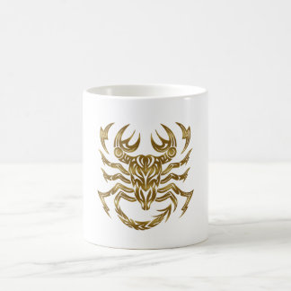 Scorpio Zodiac - Tribal Guld Kaffemugg