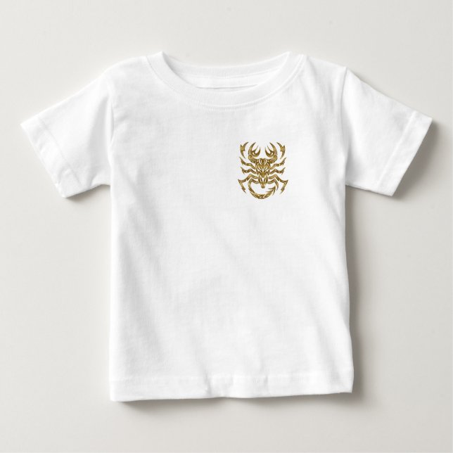 Scorpio Zodiac - Tribal Guld T Shirt (Framsida)