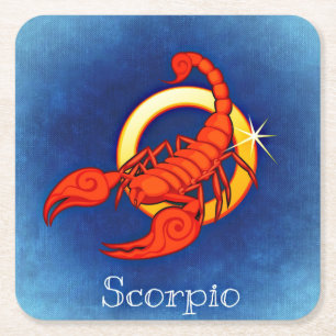 Scorpio zodiac underlägg papper kvadrat
