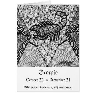Scorpio   (Zodiac undertecknar), Hälsningskort