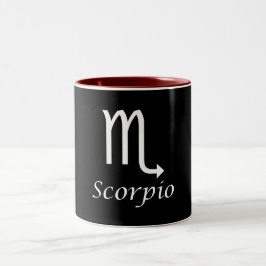 `-Scorpio' Zodiac undertecknar Två-Tonad Mugg