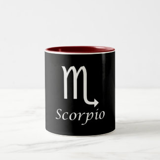 `-Scorpio' Zodiac undertecknar Två-Tonad Mugg