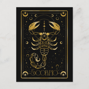 Scorpio zodiac vykort