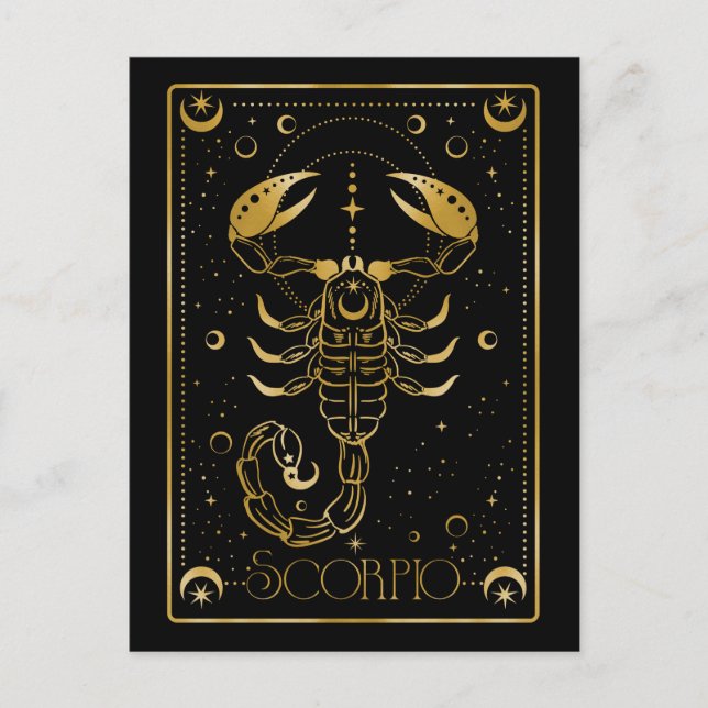 Scorpio zodiac vykort (Framsida)