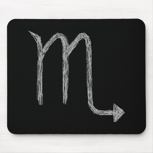 Scorpio. Zodiacastrologi undertecknar. Black. Musmatta (Framsidan)