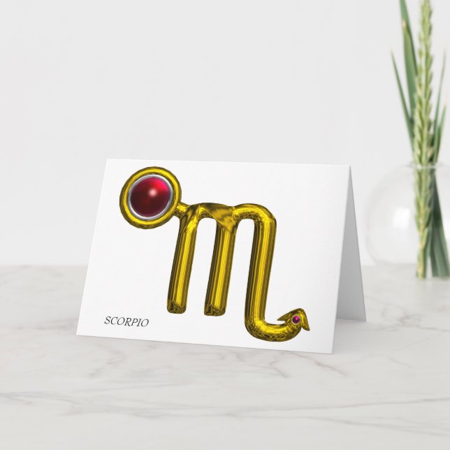 SCORPIO Zodiak Födelsedag Kort (Framsida)