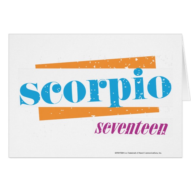 ScorpioAqua Hälsningskort (Framsidan Horizontal)