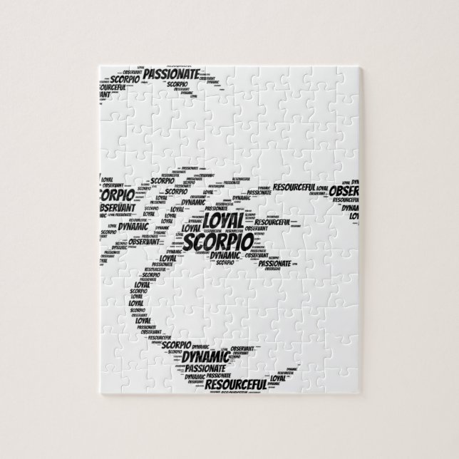ScorpioastrologiZodiac undertecknar ordmolnet Pussel (Vertikal)