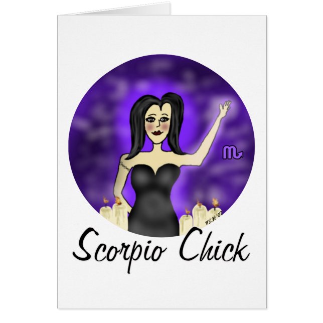 Scorpiochick Hälsningskort (Framsidan)