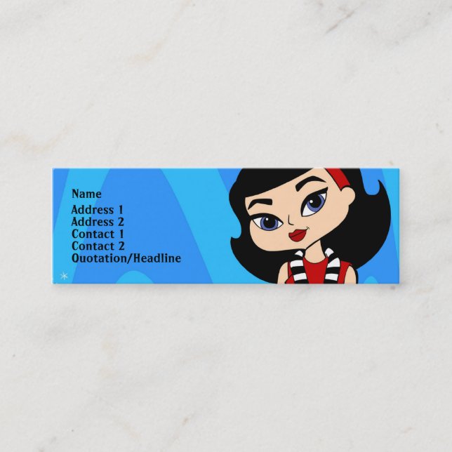 Scorpioen profilerar kortet mini visitkort (Framsida)