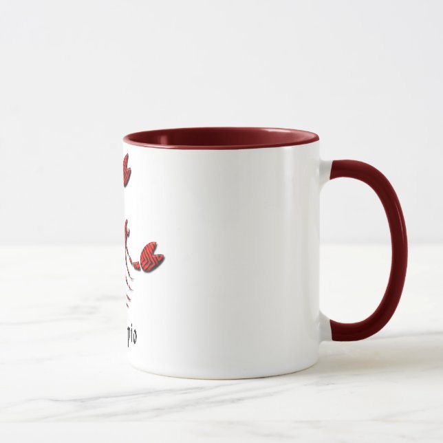 Scorpioen undertecknar den keramiska kaffemuggen mugg (Höger)