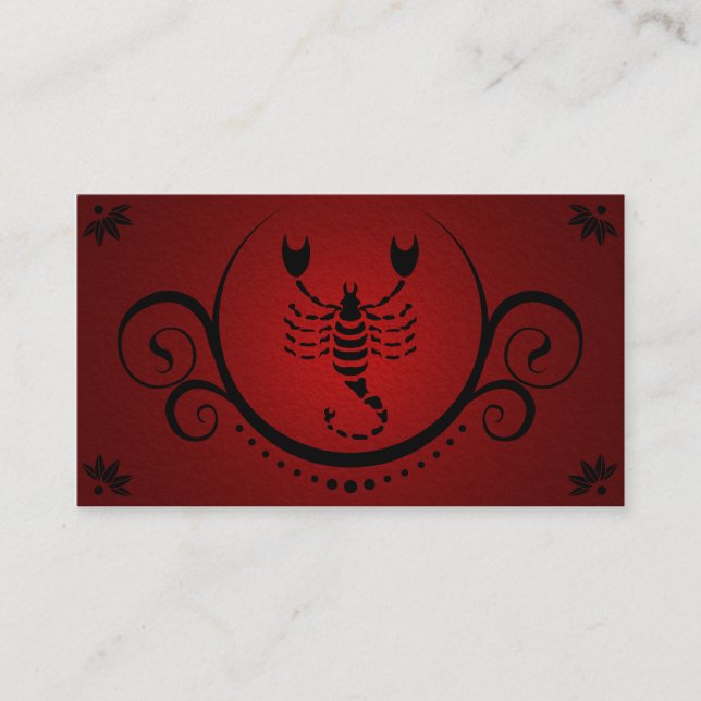 scorpioförfiningar visitkort (Framsida)