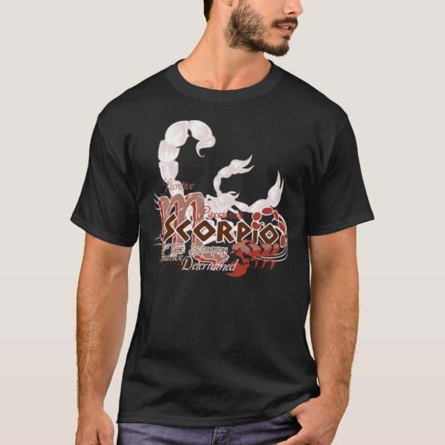 Scorpiohoroskopzodiac undertecknar t-skjortan t shirt (Framsida)