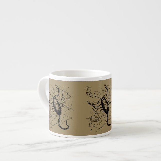 ScorpiokonstellationHevelius gravyr 1690 Espressomugg (Framsida vänster)