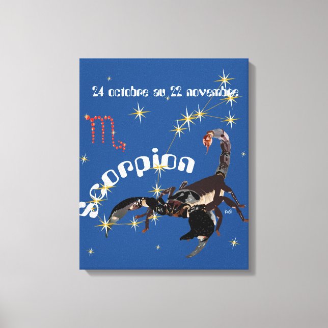 Scorpion 24 oct. au 22 nov. Impression sur toile Canvastryck (Framsida)