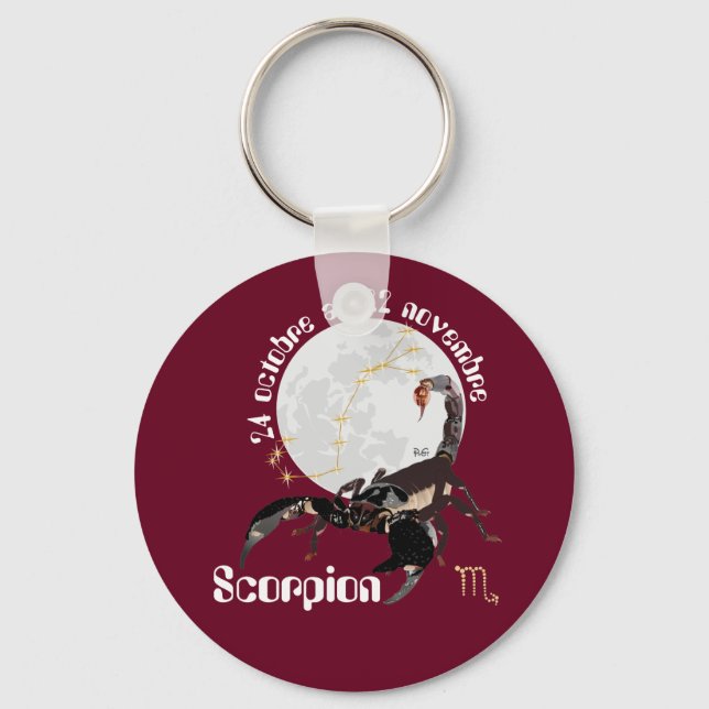Scorpion 24 octobre au 22 novembre Porte-clés Nyckelring (Framsida)