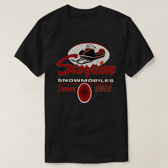 Scorpion Demon Speed SnowMobes T Shirt (Design framsida)