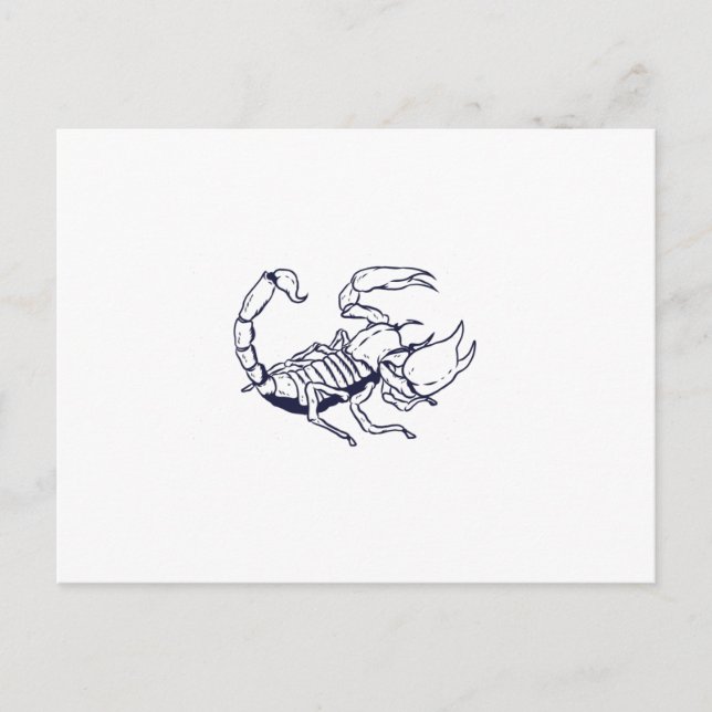 Scorpion Hand plockade-kontur Vykort (Framsida)