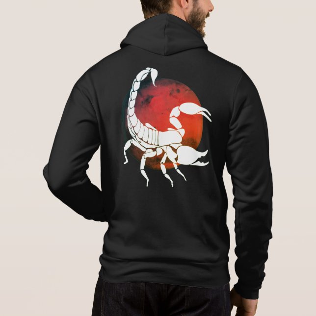 Scorpion Silhouette | Scorpio Zodiac-tecken T Shirt (Baksida)
