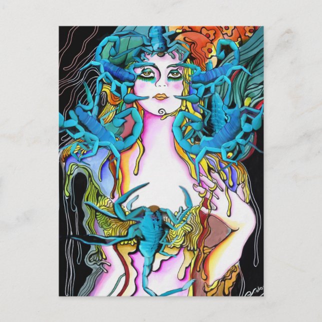 Scorpion Woman Vykort (Framsida)