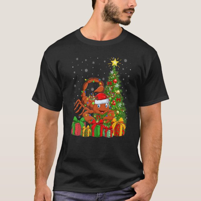 Scorpion  Xmas Holiday Santa Scorpion Christmas Tr T Shirt (Framsida)