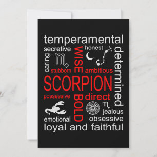 Scorpion Zodiac-tecken Inbjudningar