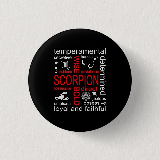 Scorpion Zodiac-tecken Knapp (Framsida)