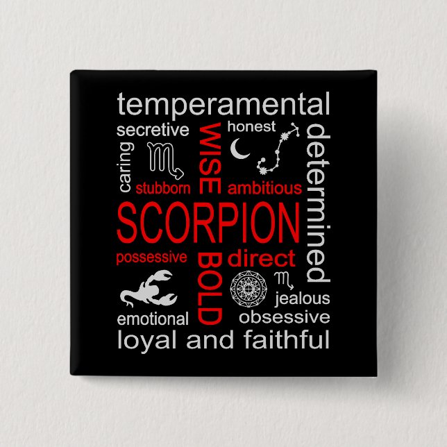Scorpion Zodiac-tecken Knapp (Framsida)