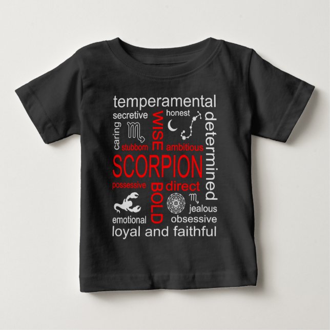 Scorpion Zodiac-tecken T Shirt (Framsida)