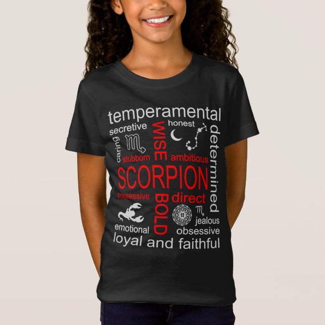 Scorpion Zodiac-tecken T Shirt (Framsida)