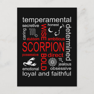 Scorpion Zodiac-tecken Vykort