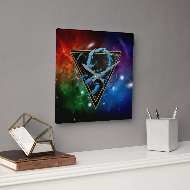 Scorpion Zodiaque Cadeau Astrologie Fyrkantig Klocka (Kontor)
