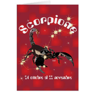 Scorpione 24 ottobre al 22 nov. Biglietti d'auguri Hälsningskort