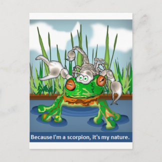 Scorpionen och grodan vykort