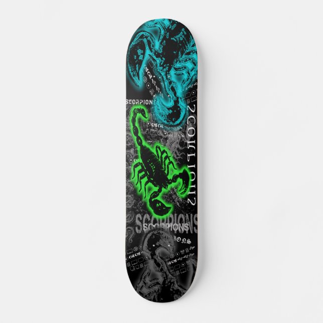 SCORPION'SEN STICKER SKATEBOARD BRÄDA 20 CM (Framsida)