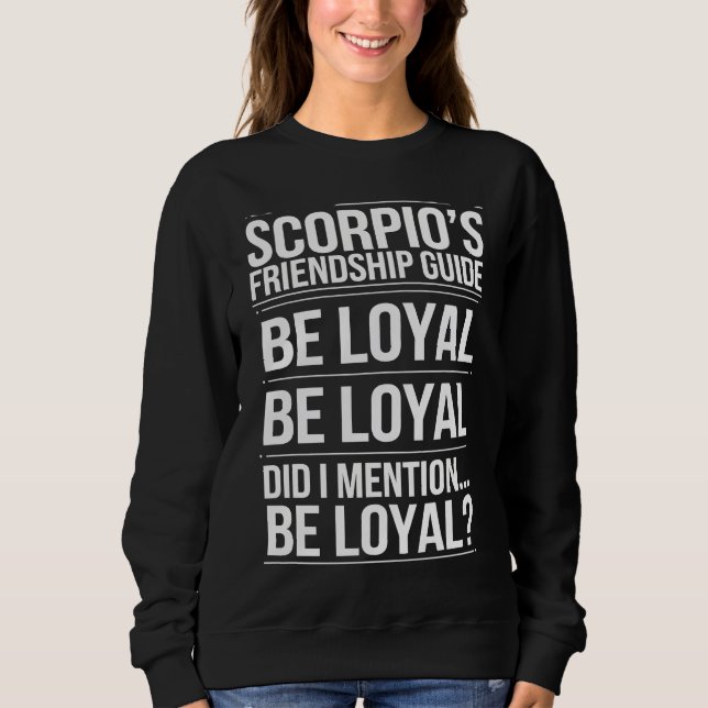 Scorpios Vänskap Guide Funny Quote T Shirt (Framsida)