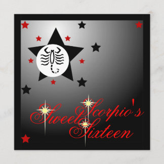 Scorpios Zodiacal Fortune Sweet sixteen-Anpassa Inbjudningar