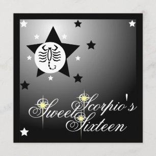 Scorpios Zodiacal Fortune Sweet sixteen-Anpassa Inbjudningar
