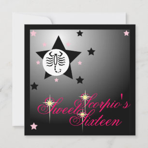 Scorpios Zodiacal Fortune Sweet sixteen-Anpassa Inbjudningar