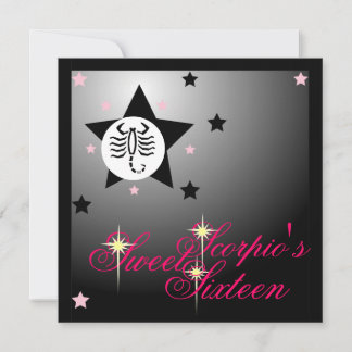 Scorpios Zodiacal Fortune Sweet sixteen-Anpassa Inbjudningar