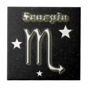 Scorpiosymbol Kakelplatta
