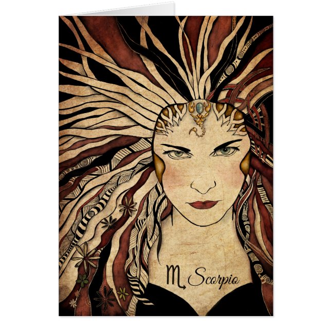 ScorpioZodiac Hälsningskort (Framsidan)