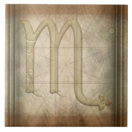 ScorpioZodiac undertecknar Kakelplatta