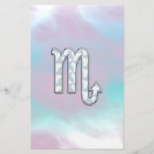 ScorpioZodiacsymbol i mor av pärlemorfärg stil Brevpapper