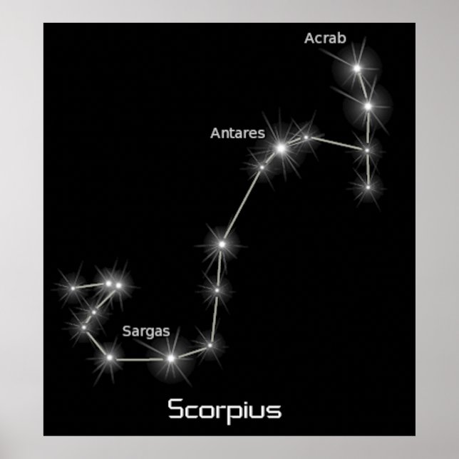 Scorpius Constellation Scorpio Zodiac Business Poster (Framsidan)